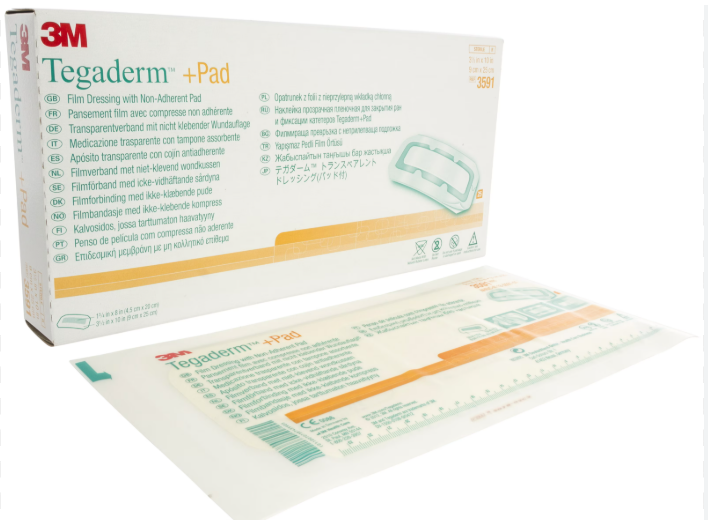 Tegaderm™+PAD, TEG3590,Transparent, 9 cm x 20 cm, boîte de 25